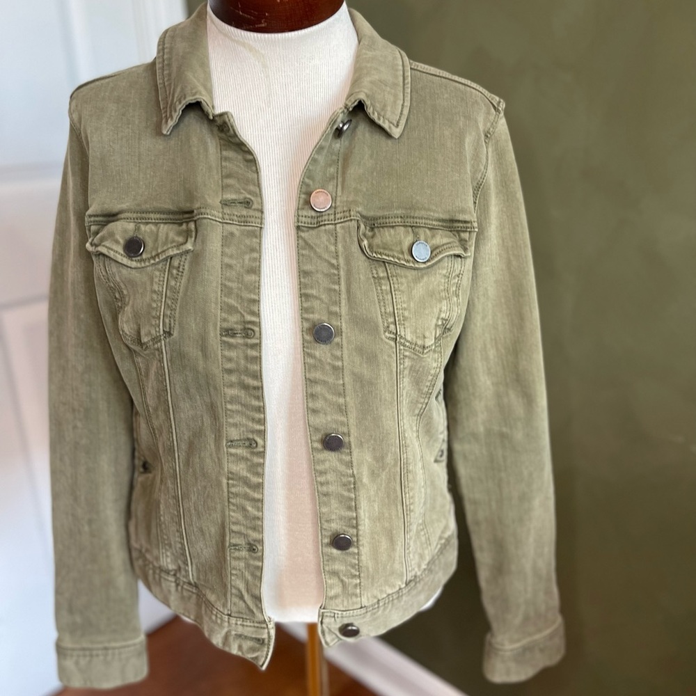 Liverpool LA Classic Jean Jacket Army Green Size S